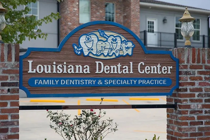 Front desk and waiting area at Louisiana Dental Center Slidell